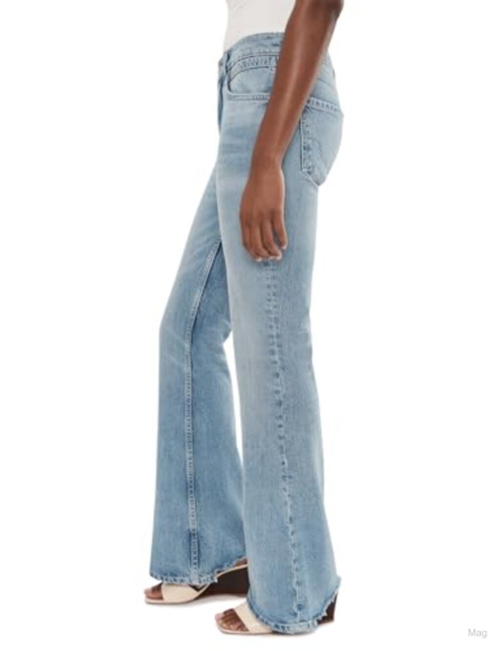 We The Free West Coast Relaxed Flare Jeans 100% Cotton Mid Rise - Picture 2 of 4